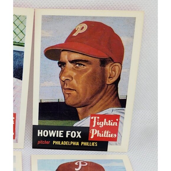 4 Philadelphia Phillies 1953 Topps Vintage Reprint Baseball Card Bundle Mint - Picture 5 of 10